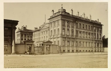 Anichkov-palasset i St. Petersburg, av Bergamasco, Charles (Karl) (1830-1896). Albumin bilde