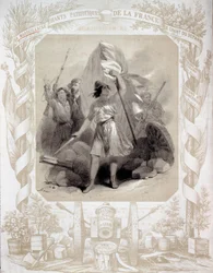 Allegori til de patriotiske sangene i Frankrike. Tegning av Bour (1800-tallet). Paris, B.N.