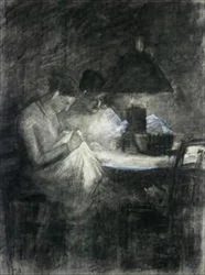 Sydamene (kull og hvitt kritt)