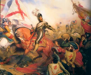 "Kong Henry IV i slaget ved Ivry", maleri av baron Charles von Steuben