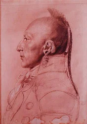 Portrait of a Chief of the Little Osages, ca. 1807 (fargestift på papir)