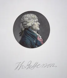 Thomas Jefferson (1743-1826) (fargegravering)