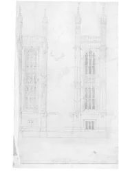 Tegning for Houses of Parliament, ca. 1836-40 (blyant på papir)