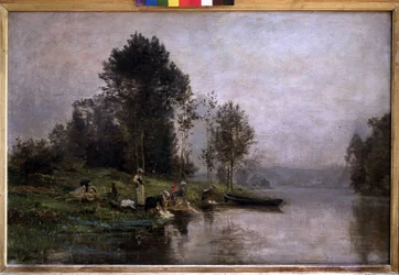 Tåket morgen på Oise. n.d (olje på lerret)