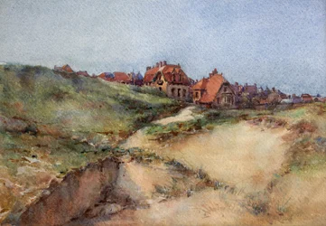 Sanddynene ved Le Touquet, ca. 1896 (akvarell)