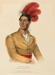 AHYOUWAIGHS. HØVING FOR DE SEKS NASJONER., fra Historien om indianerstammene i Nord-Amerika