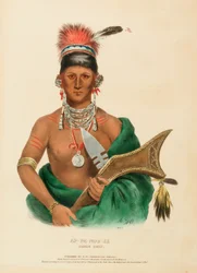 AP-PA-NOO-SE. SAUKIE-HØVDING, fra Historien om indianerstammene i Nord-Amerika