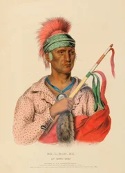NE-O-MON-NE, EN HØVDING FRA IOWAY, fra Historien om indianerstammene i Nord-Amerika