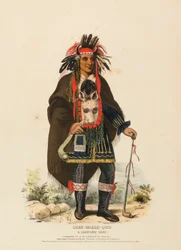 OKEE-MAKEE-QUID. EN CHIPPEWAY-HØVDING., fra Historien om indianerstammene i Nord-Amerika