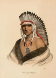 PET-A-LE-SHAR-RO. EN PAWNEE-MODIG., fra Historien om indianerstammene i Nord-Amerika