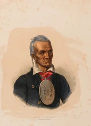 RØD JAKKE. SENECA KRIGSHØVDING.