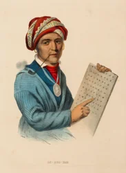 SE-QUO-YAH, fra History of the Indian Tribes of North America