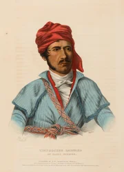 TIMPOOCHEE BARNARD. EN UCHEE-KRIGER., fra Historien om indianerstammene i Nord-Amerika