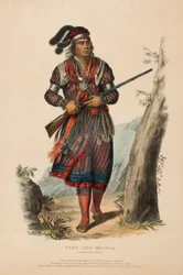 TUKO-SEE-MATHLA. EN SEMINOLE-HØVDING., fra Historien om indianerstammene i Nord-Amerika.