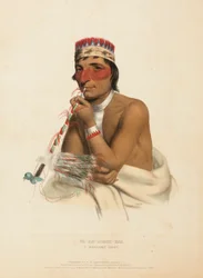 WA-EM-BOESH-KAA. EN CHIPPEWAY-HØVDING., fra Historien om indianerstammene i Nord-Amerika