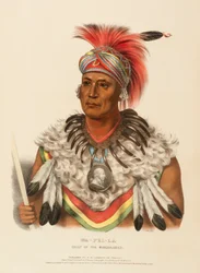 WA-PEL-LA. HØVINGEN FOR MUSQUAKEES, fra Historien om indianerstammene i Nord-Amerika