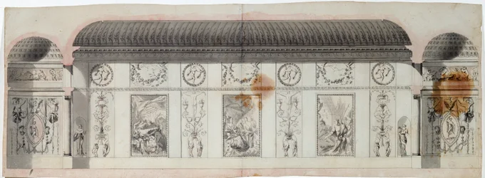 Interiørdesign av Catherine Palace, Tsarskoye Selo, Russland, 1780-tallet