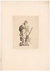 Diana na de jacht Fragment av dekorasjonen på speil på badet til H.M. Keiserinnen på Elysée-palasset (tittel på objekt) Modern Etchings: Original and Unpublished (serietittel)