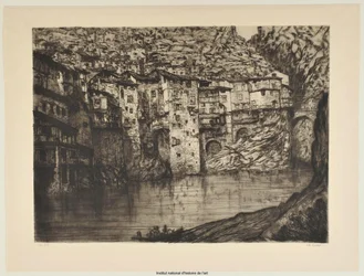 Pont-en-Royans (stor plate) (prøvetrykk a)