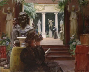 På skulpturutstillingen, 1895