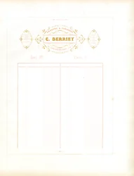 Gullbrevhode fra Maison C. Derriey (trykk)