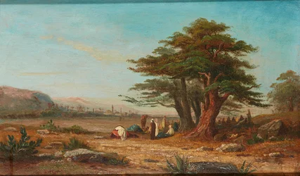 Setting Up Camp, With Camels at Rest (oil on panel)   1401525   no       norwegian Successfully Translated  Original: ""Representation du heros national russe Alexandre de la Neva (ou Alexandre Nevski ou Alexander Nevsky) (1220-1263) prince de Novgorod"" P
