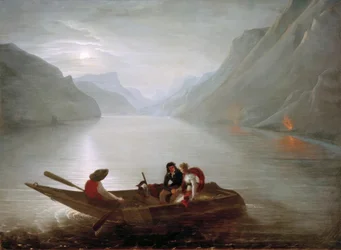 Julie og Saint-Preux ved Genfersjøen