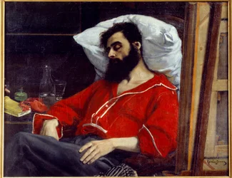Han rekonvalererer eller såret ham. Maleri av Emile Auguste Carolus Duran (Carolus-Duran