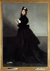 The Lady in the Glove-maleri av Emile Auguste Carolus Duran (1837-1917) 1869 Søn. 2,28 x 1,64 m Paris, Musee d