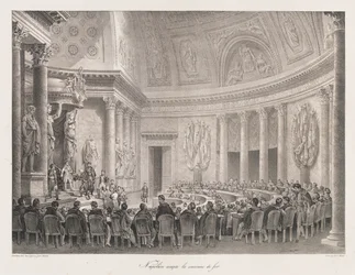 Napoleon aksepterer jernkorset, tidlig på 19 århundre