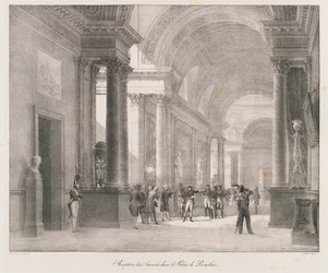 Resepsjon av Savants, tidlig på 1800-tallet (litho)
