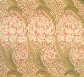 Tapet designet av Voysey, viktoriansk