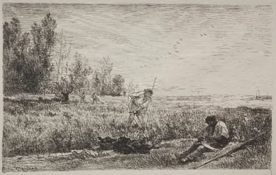 Høyproduksjon, originalt avtrykk 1862, trykt i 1921.