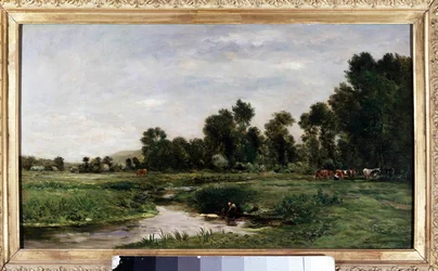 Arques Valley-maleriet av Charles Francois Daubigny
