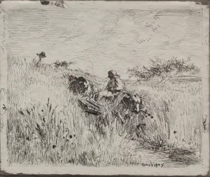 Path Through the Grain Field, originalt inntrykk 1862, trykt i 1921.