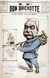 Ferdinand de Lesseps - av Gilbert-Martin, i "Le Don Quixote" av 01.09.1882