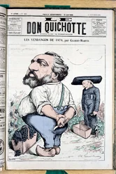 Omslag av "" The Don Quixote "", nummer 225, Satirique en Colors
