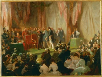 Louis Napoleon Bonaparte, prinspresident og senere keiser III … (olje på lerret)