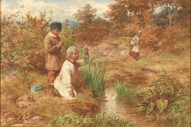Stickleback Fishers (akvarell)