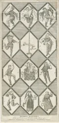 Betley Glass Window - Morris Dancers: gravering, og [?1700-tallet] (trykk)