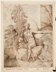 John Deare (1759–1798) skulptør, ca. 1754–1804 (blekk og vask på papir)