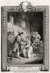 Lady Elizabeth Grey, begjærte Edward IV om å gjenopprette landene hennes, 1400-tallet, 1777