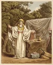 An Arch Druid in his Judicial Habit, gravert av Robert Havell (1769-1832) 1815 (akvatint)