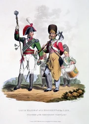 Uniforms of a Drum Major of a Regiment of the Line - Pioneer of the Grenadier Company, fra 