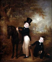 Portrett av William og Charles Chadwick på Burley Lodge