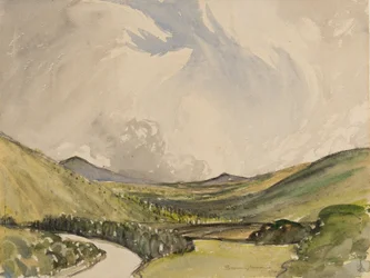 Stormy Morning, Graystoke, Cumbria (wc på papir)