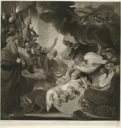 Hercules kveler de to slangene i vuggen sin