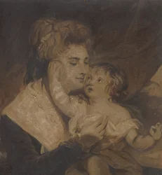 Lady Dashwood og hennes sønn, ca. 1785.