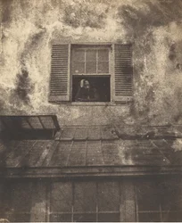 Auguste Vacquerie ved et vindu, Marine Terrace, ca. 1853. Skapere: Charles Hugo, Auguste Vacquerie.
