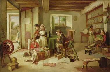 Sykehus for sårede soldater kommer hjem fra Egypt (sic), 1886